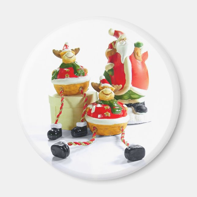 Aimant Père Noël et Reindeer (Devant)