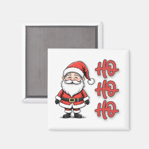 Aimant Père Noël festif amusant Ho Ho Ho Noël