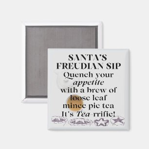 Aimant Père Noël Freudian Sip - Mince Pie Tea Blé