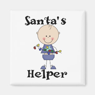 Aimant Père Noël Helper Tshirts et cadeaux de vacances