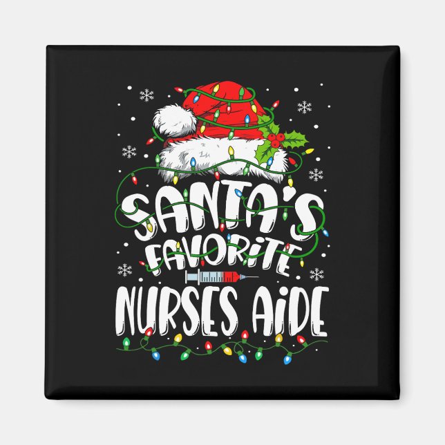 Aimant Père Noël Infirmières favorites Aide Infirmière de (Devant)