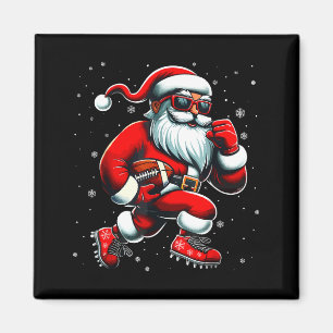 Aimant Père Noël jouant au football hommes garçons Noël f