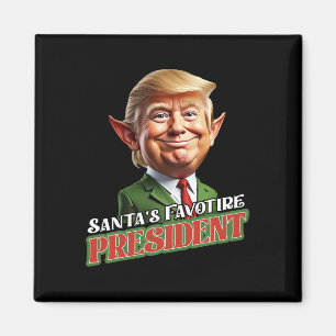 Aimant Père Noël le président favori Donald Trump Elf Chr