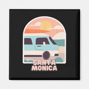 Aimant Père Noël Monica Beach Retro Pastel Couleurs Solei