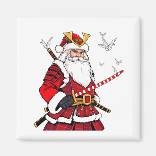Aimant Père Noël Noël Père Noël Art Japonais Samouraï