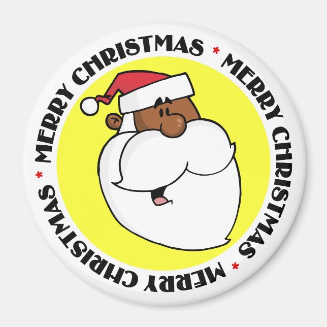 Aimant Père Noël noir (Devant)