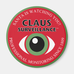 Aimant Père Noël observe