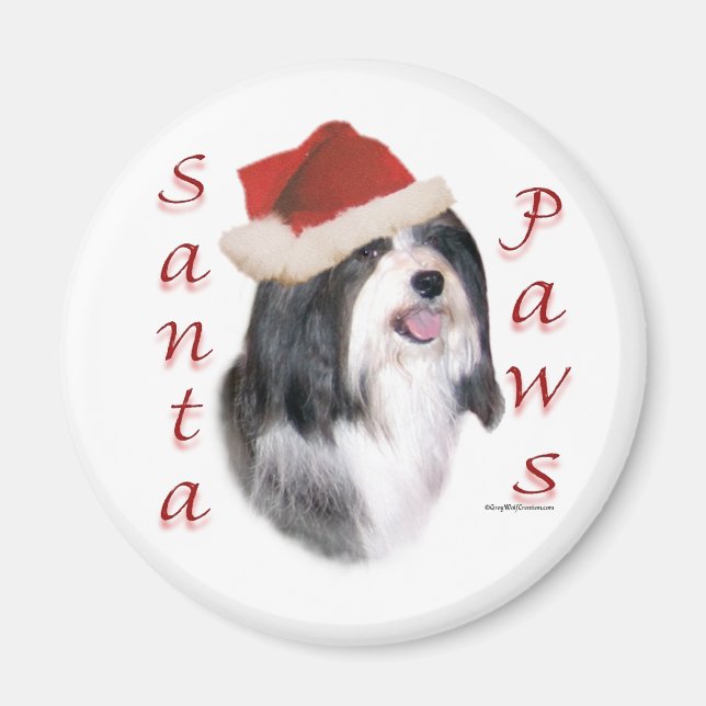 Aimant Père Noël Paws Havanais (Devant)