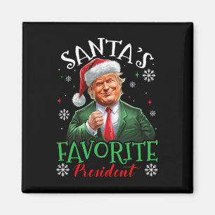 Aimant Père Noël Président favori Funny Trump Noël X