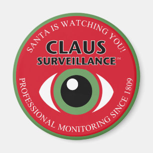 Aimant Père Noël regarde