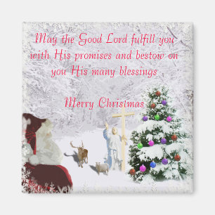 Aimant père Noël rencontre Jésus