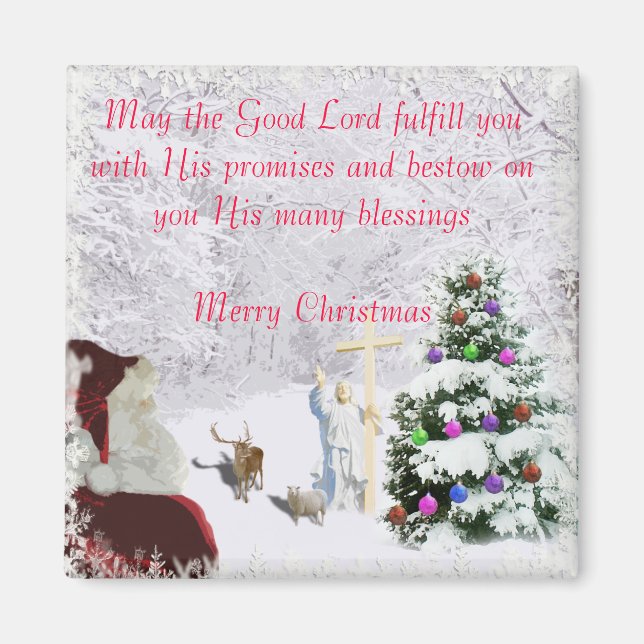 Aimant père Noël rencontre Jésus (Devant)