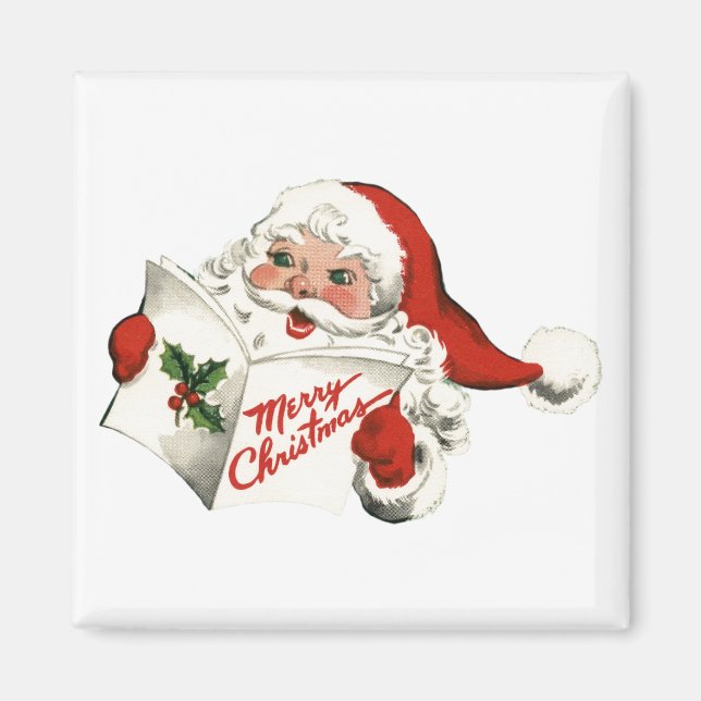 Aimant Père Noël rétro (Devant)