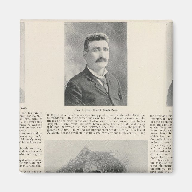 Aimant Père Noël Rosa, Californie (Devant)