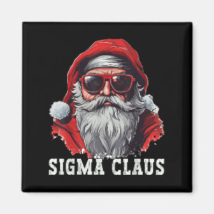 Aimant Père Noël Sigma Claus drôle de Noël Rizz Meme Xmas