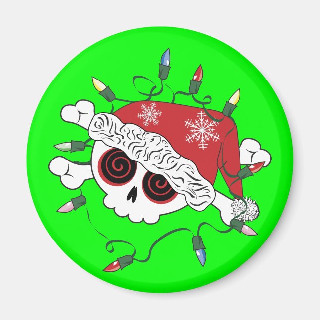 Aimant Père Noël Skull (Devant)