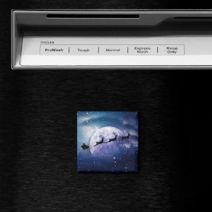 Aimant Père Noël Sleigh   Imaginaire Galaxy Christmas Nig