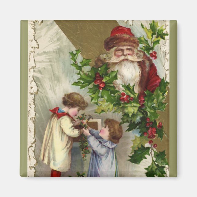 Aimant Père Noël vintage (Devant)