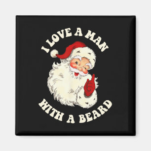 Aimant Père Noël Vintage Amusant Rétro J'aime Un Homme Av