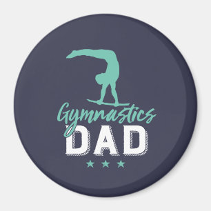 Aimant Père père de la gymnastique avec fille de la gymna