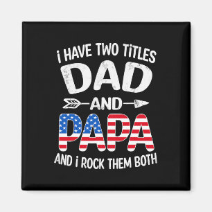 Aimant Père &# ; s Jour Papa Et Papa Flag américain Flag