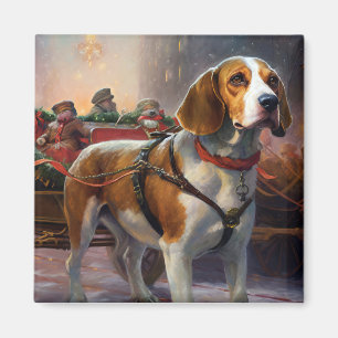 Aimant Période de fêtes de Noël Beagle