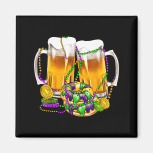Aimant Perles de bière Rois Gâteaux Fête Mardi Gras Carna