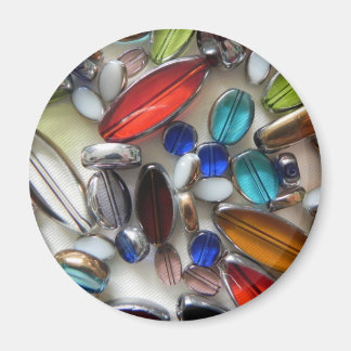 Aimant perles de cristal multicolores