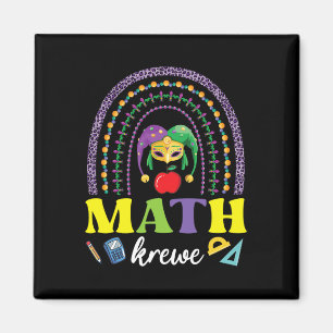Aimant Perles de Masque Arc-en-ciel Mardi Gras Math Krewe
