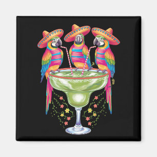 Aimant Perroquet Cinco De Mayo Drôle Boire Fête Mexicaine