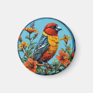 Aimant Perroquet mandelieu oiseau coloré