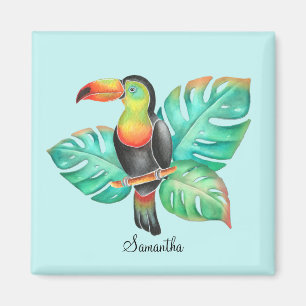 Aimant Perroquet tropical Toucan Personnalisé
