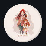 Aimant Personalized Elegant Mother and Daughter<br><div class="desc">This cute and vibrant mother and daughter can be personalized by adding your name or the person who will receive the gift. It is a perfect gift for your mother,  daughter or friend for their birthday,  Mother's Day or any other occasion.</div>