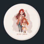 Aimant Personalized Elegant Mother and Daughter<br><div class="desc">This cute and vibrant mother and daughter can be personalized by adding your name or the person who will receive the gift. It is a perfect gift for your mother,  daughter or friend for their birthday,  Mother's Day or any other occasion.</div>