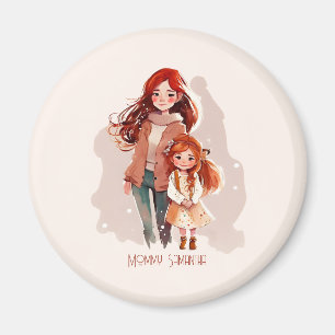 Aimant Personalized Elegant Mother and Daughter