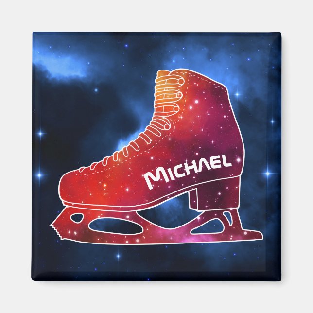 Aimant Personalized Figure Skating Space Boot (Devant)