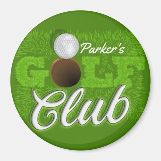 Aimant Personalized NAME Golfer Green Golf Course Club (Devant)