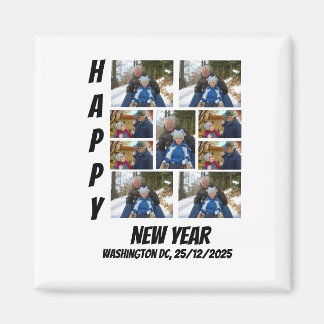 Aimant Personalized New year 9 Photo Collage