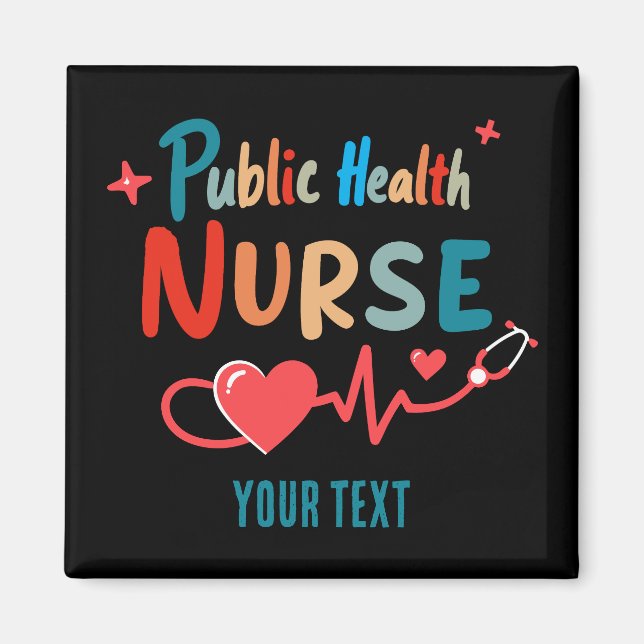 Aimant Personalized Public health nurse RN gifts (Devant)