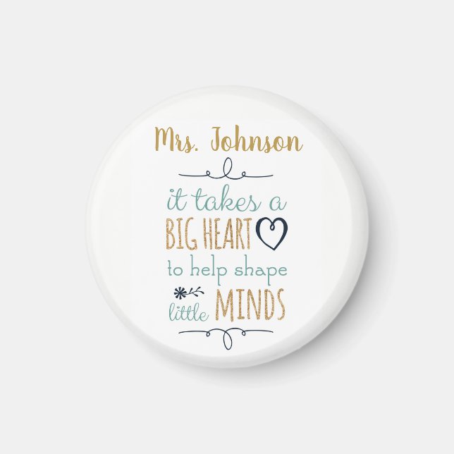 Aimant Personalized Teacher Quote Gift (Devant)