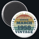 Aimant Personalized vintage birthday gift idea<br><div class="desc">You can add some originality to your wardrobe collection with this vintage sunset graphic design with awesome typography font lettering, is a great gift idea for men, women, husbands, wife girlfriend, and a boyfriend who will love this one-of-a-kind artwork. The best amazing and funny holiday present for your happy birthday...</div>