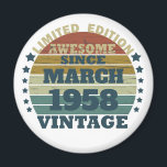 Aimant Personalized vintage birthday gift idea<br><div class="desc">You can add some originality to your wardrobe collection with this vintage sunset graphic design with awesome typography font lettering, is a great gift idea for men, women, husbands, wife girlfriend, and a boyfriend who will love this one-of-a-kind artwork. The best amazing and funny holiday present for your happy birthday...</div>