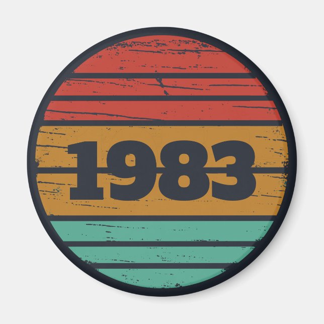 Aimant Personalized vintage birthday gift idea (Devant)