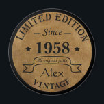 Aimant Personalized vintage birthday gift idea<br><div class="desc">You can add some originality to your wardrobe collection with this vintage retro rustic-looking design with awesome typography font lettering, is a great gift idea for men, women, husbands, wife girlfriend, and a boyfriend who will love this one-of-a-kind artwork. The best unique and elegant holiday present for your happy birthday...</div>