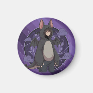 Aimant Personnage de chauve-souris de nuit mystique Art