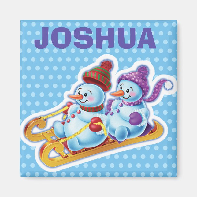 Aimant 
Personnages de Christmas Snowman sur Key Ring per (Devant)