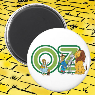 Aimant Personnages vintage du Magicien d'Oz et lettres de