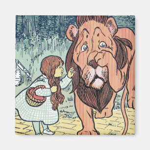 Aimant Personnages vintage du Magicien d'Oz, Route de bri