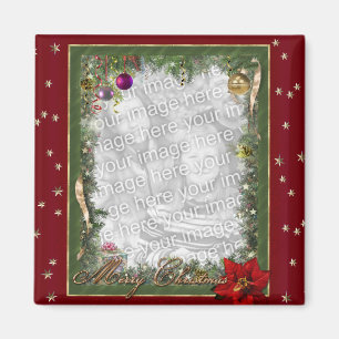 Aimant (Personnalisable) Cadre de Noël