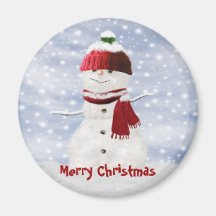Aimant personnalisable de bonhomme de neige de